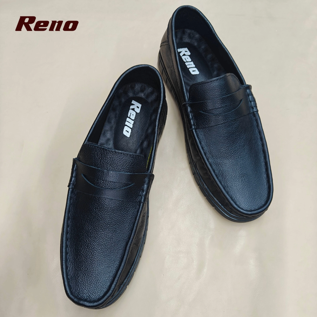 Reno Leather Casual-Loafer-Black-RL3128